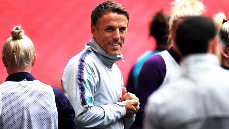 England Women&#39;s manager Phil Neville