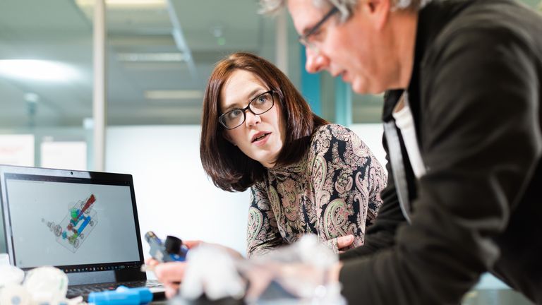 Professor Rebecca Shipley and Professor Tim Baker of the UCL Mechanical Engineering department