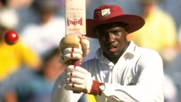 30 Dec 1992: Richie Richardson of the West Indies in action during the Second Test match against Australia at Melbourne Cricket Ground in Australia. Australia won the match by 139 runs.