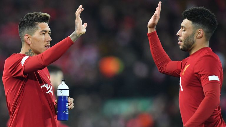 Roberto Firmino and Alex Oxlade-Chamberlain ahead of Liverpool vs Atletico Madrid