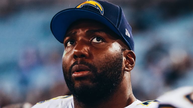 Russell Okung of the Los Angeles Chargers