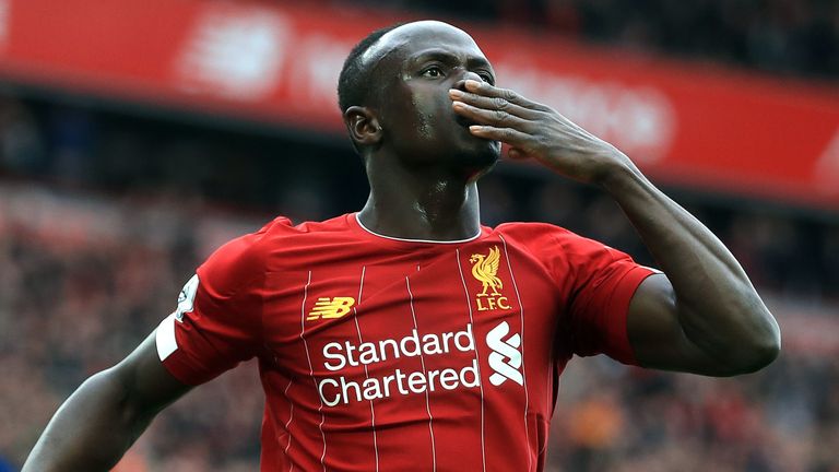 Liverpool's Sadio Mane celebrates scoring against Bournemouth