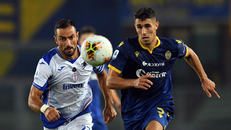 Serie A match between Hellas Verona and UC Sampdoria at Stadio Marcantonio Bentegodi on October 5, 2019 in Verona, Italy
