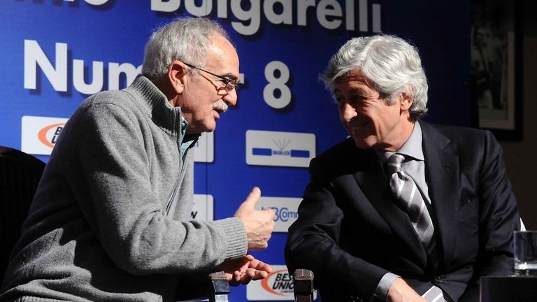 Sandro Mazzola (left) was a star performer at Inter Milan during Ancelotti's childhood