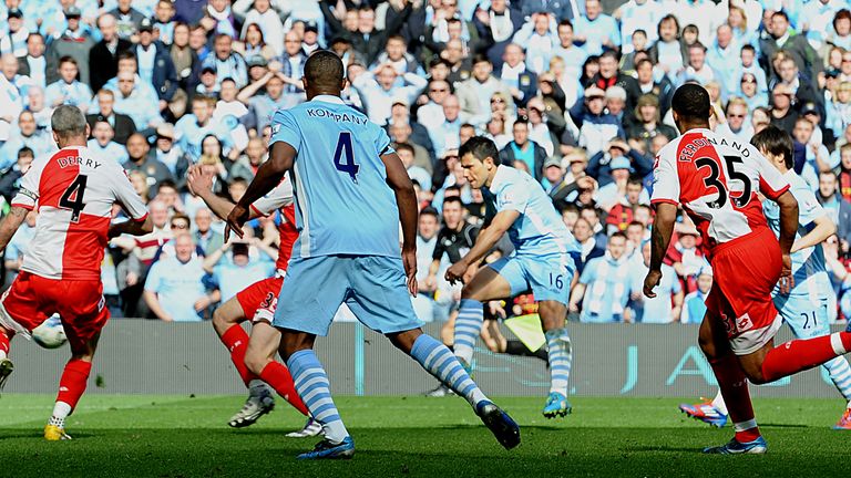 Sergio Aguero's dramatic winner against QPR handed Man City the title