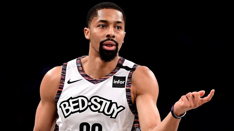 Spencer Dinwiddie in action for the Nets against the Bulls
