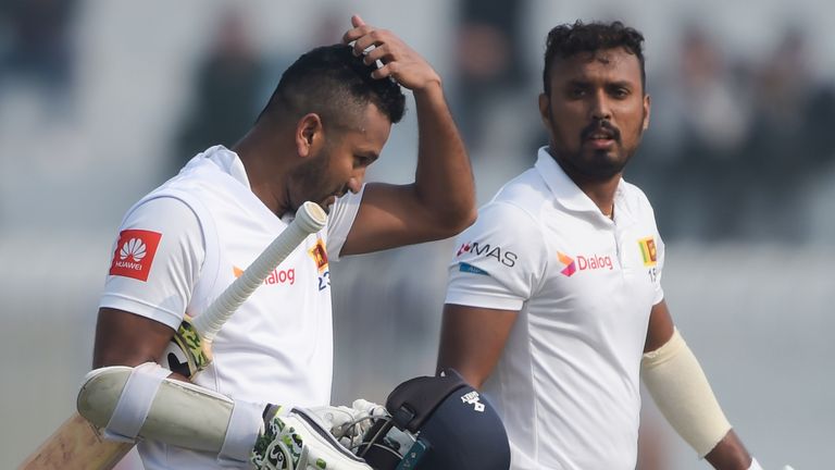 Dimuth Karunaratne during Sri Lanka Test series against Pakistan