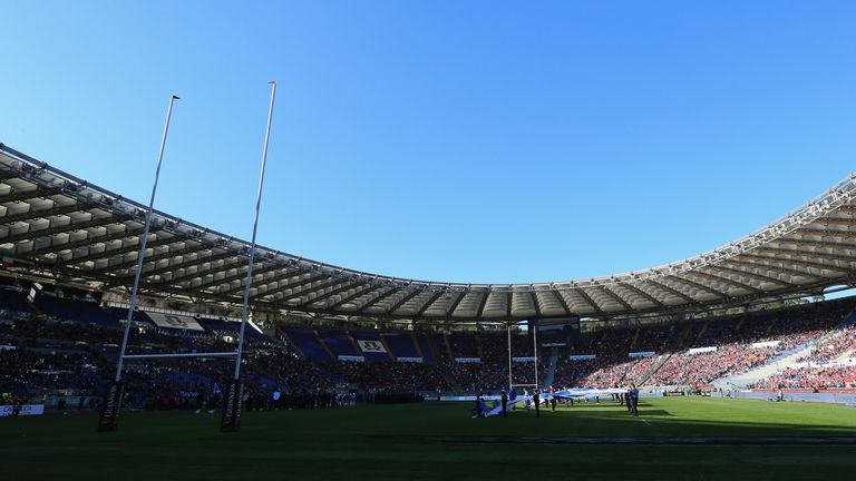 General view of the Stadio Olimpico in Rome during the 2020 Six Nations match between Italy and Scotland