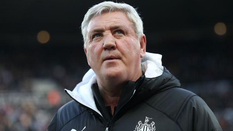 Steve Bruce, Manager of Newcastle United looks on prior to the Premier League match between Newcastle United and Burnley FC at St. James Park on February 29, 2020 in Newcastle upon Tyne, United Kingdom. 