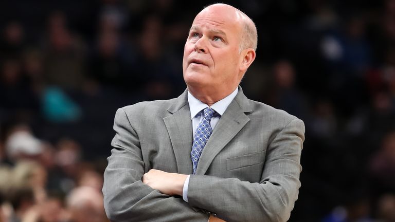 Orlando Magic coach Steve Clifford photographed during the Timberwolves game prior to his departure for hospital