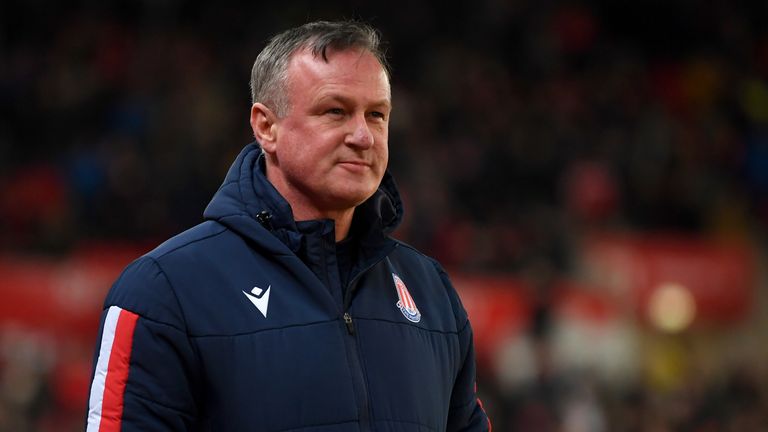 Michael O'Neill was named Stoke boss in early November