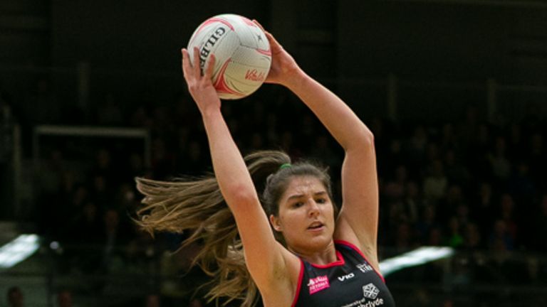 Strathclyde Sirens in Vitality Netball Superleague action (Credit: Ian Steele Photography)