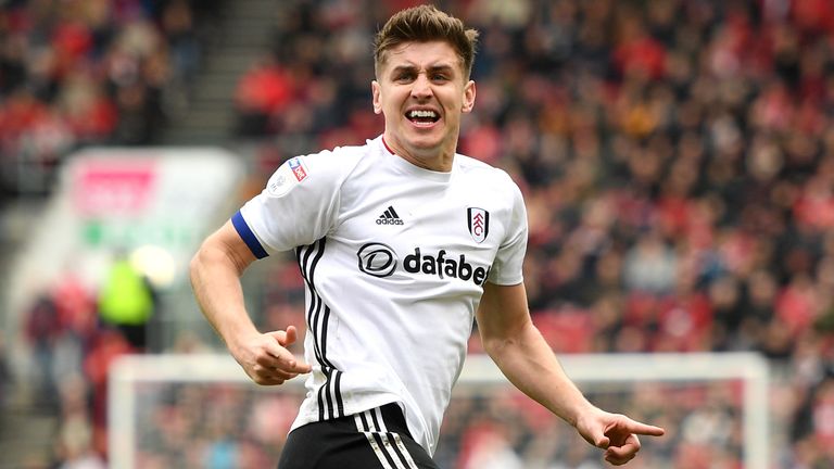 Tom Cairney celebrates his equaliser at Ashton Gate