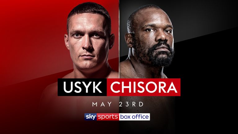 Oleksandr Usyk se enfrenta a Derek Chisora ​​el 23 de mayo, en vivo en la taquilla de Sky Sports 