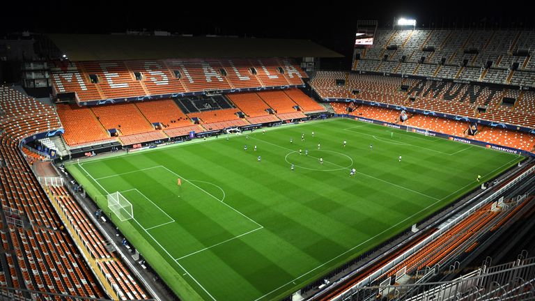 Varios partidos de la Liga de Campeones se jugaron a puerta cerrada antes de la suspensión de la competencia, incluido el Valencia vs Atalanta