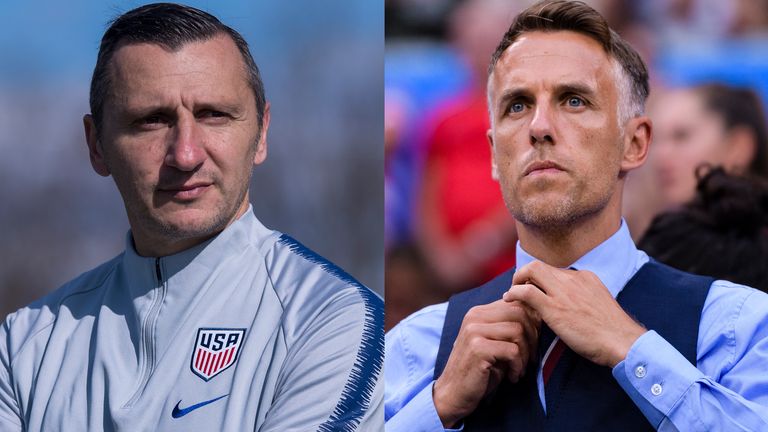 Vlatko Andonovski and Phil Neville