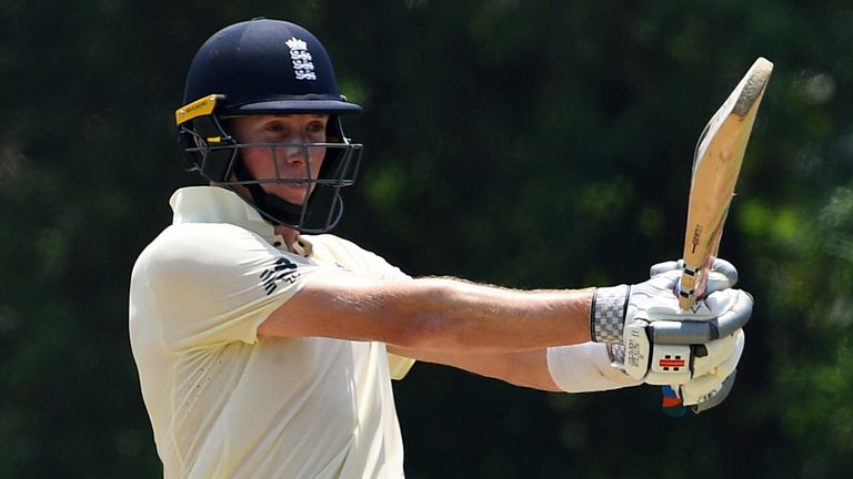 Zak Crawley England third day v Sri Lanka