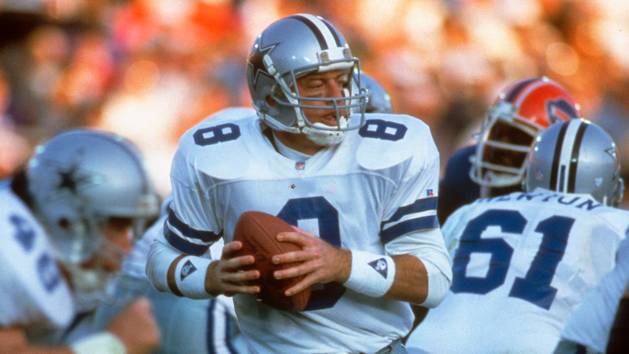 Dallas Cowboys - 8 days until the 2016 NFL Draft 1989 NFL Draft 1st  overall selection Troy Aikman holding his jersey for the first time!