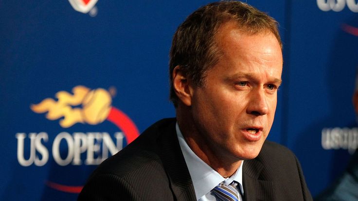 Patrick McEnroe and Jose Higueras speak at a press conference during day eight of the 2010 U.S. Open at the USTA Billie Jean King National Tennis Center on September 6, 2010 in the Flushing neighborhood of the Queens borough of New York City. 