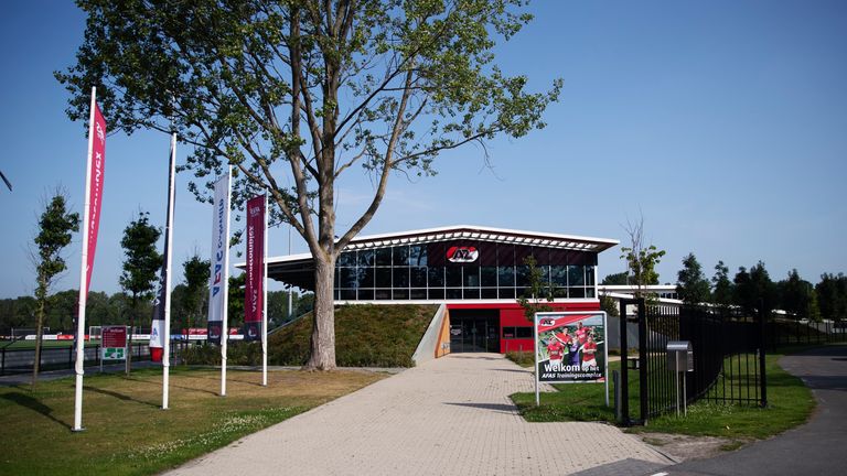 Exterior of the academy head quarters of AZ Alkmaar on July 25, 2019 in Zaandam, Netherlands.