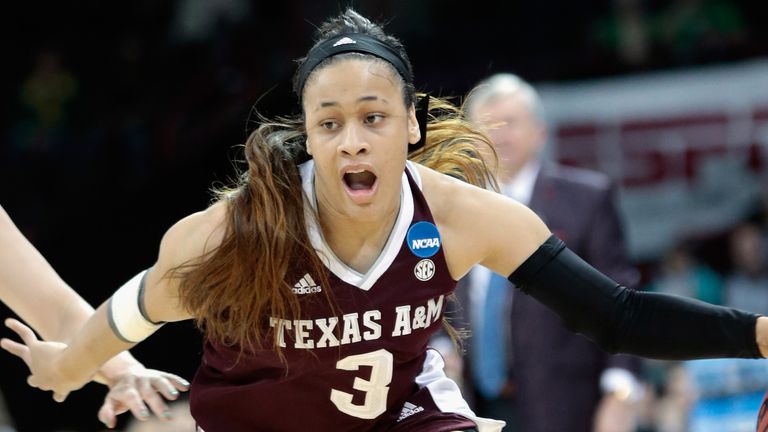 Chennedy Carter in action for Texas A&M