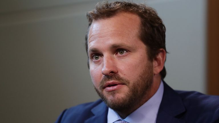 RLPA General Manager of Player and Football Operations Clint Newton speaks to the media during a NRL press conference at Rugby League Central on March 19, 2020 in Sydney, Australia.