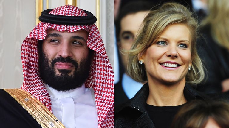 Saudi Arabia's Crown Prince, Mohammed bin Salman and businesswoman Amanda Staveley