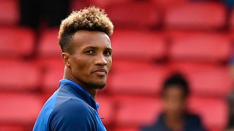 Everton's Ivorian midfielder Jean-Philippe Gbamin warms up for the English Premier League football match between Crystal Palace and Everton at Selhurst Park in south London on August 10, 2019. (Photo by Ben STANSALL / AFP) / RESTRICTED TO EDITORIAL USE. No use with unauthorized audio, video, data, fixture lists, club/league logos or 'live' services. Online in-match use limited to 120 images. An additional 40 images may be used in extra time. No video emulation. Social media in-match use limited to 120 images. An additional 40 images may be used in extra time. No use in betting publications, games or single club/league/player publications. /         (Photo credit should read BEN STANSALL/AFP via Getty Images)