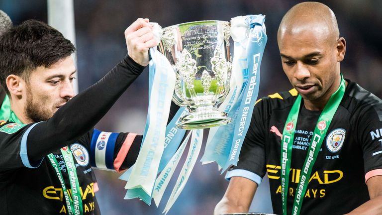 This year's Carabao Cup win was Fernandinho's ninth trophy win at Manchester City
