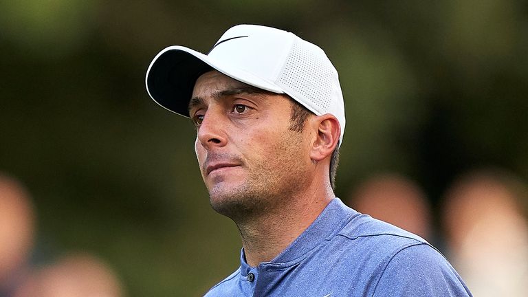 Francesco Molinari of Italy looks on during Day two of the Italian Open at Olgiata Golf Club on October 11, 2019 in Rome, Italy.