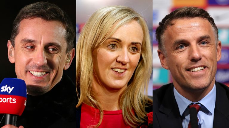 Gary, Tracey and Phil Neville