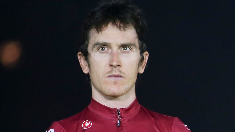 Second place Geraint Thomas of Great Britain and Team Ineos during the podium ceremony following stage 21 of the 106th Tour de France 2019, the last stage from Rambouillet to Paris - Champs Elysees (128km) on July 28, 2019 in Paris, France.