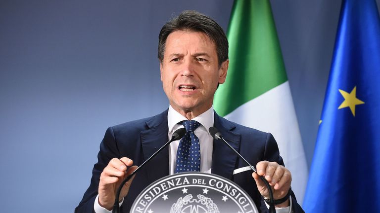 Italian Prime Minister Giuseppe Conte