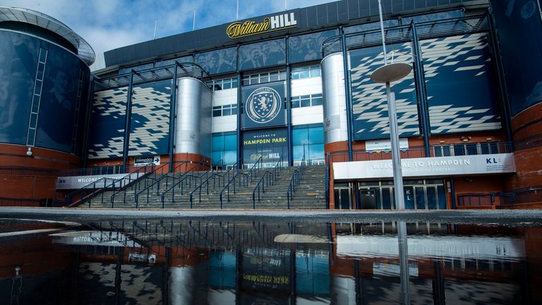 A view of Hampden Park in Glasgow, Scotland