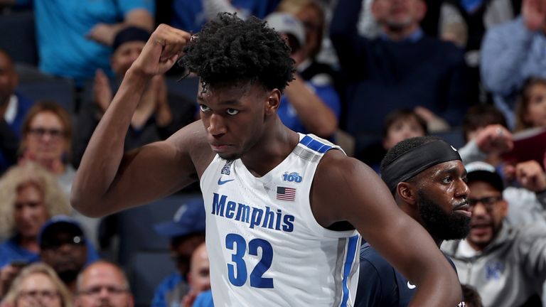 Potential No 1 pick James Wiseman in NCAA action for Memphis