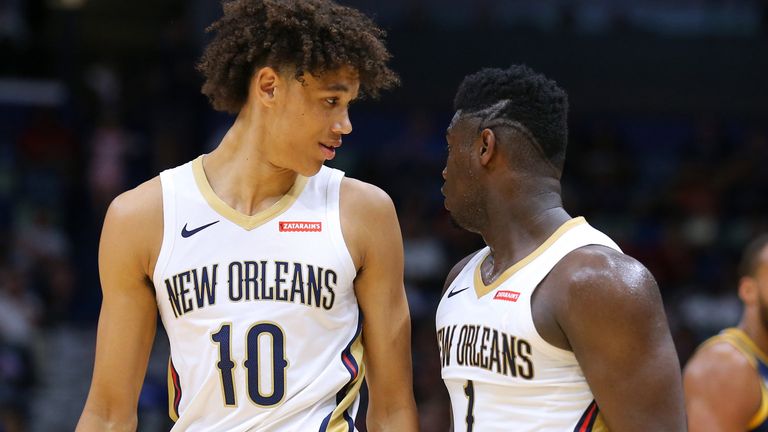 NBA_ Jersey New Orleans Pelicans''Men Zion Williamson Jaxson Hayes