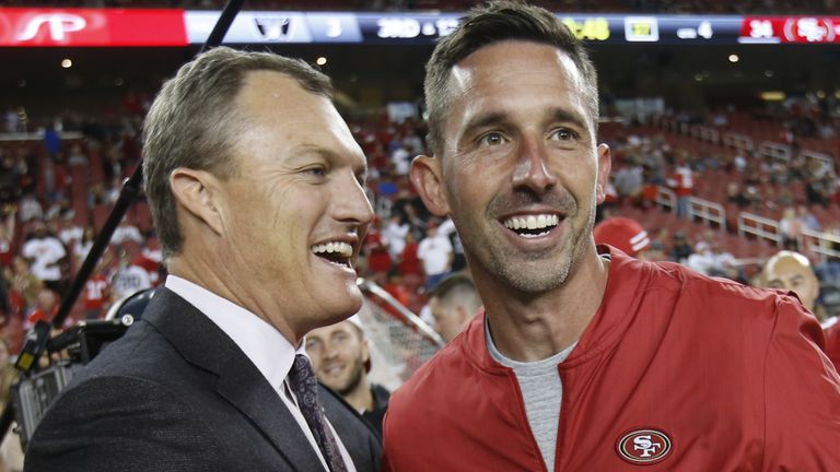 San Francisco 49ers general manager Kyle Shanahan and head coach Kyle Shanahan