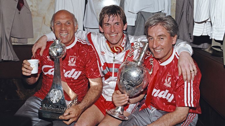 Sir Kenny Dalglish (C), with the help of assistants Ronnie Moran (R) and Roy Evans (L), were the masterminds behind Liverpool's last league title win