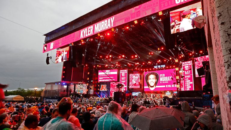 Arizona Cardinals picked Kyler Murray with the No 1 selection last year in front of a packed crowd - this year's draft will look very different