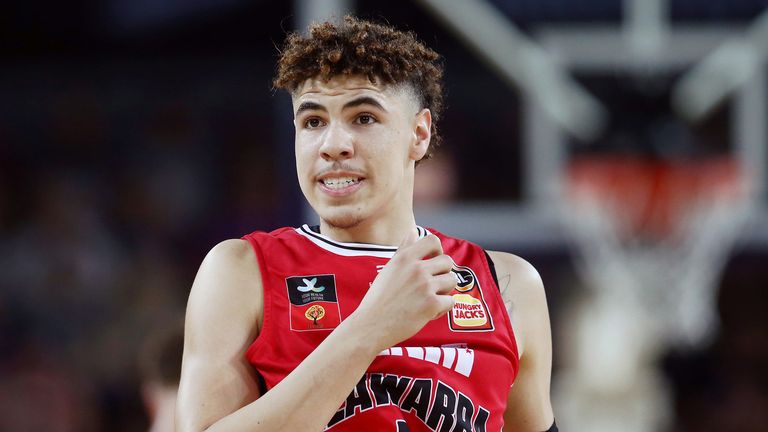 LaMelo Ball in action for the Illawarra Hawks in the NBL