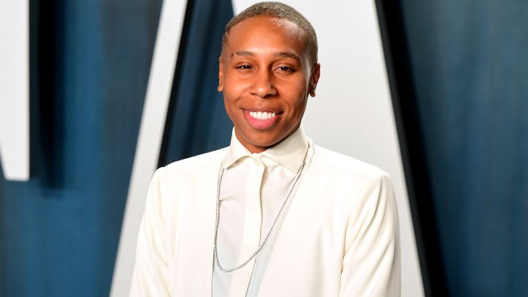 Lena Waithe attending the Vanity Fair Oscar Party held at the Wallis Annenberg Center for the Performing Arts in Beverly Hills, Los Angeles, California, USA. PA Photo. Picture date: Sunday February 9, 2020. See PA story SHOWBIZ Oscars Parties. Photo credit should read: Ian West/PA Wire