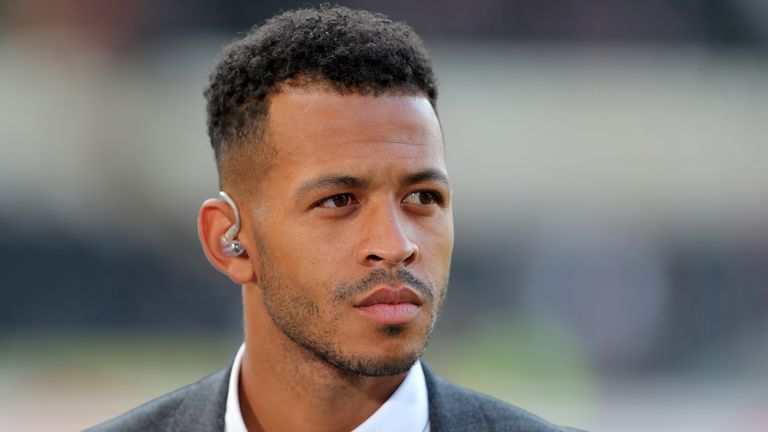 HULL, ENGLAND- AUGUST 06: XXX during the Sky Bet Championship  match between Hull City and Aston Villa at the KCOM Stadium on August 6, 2018 in Hull, England. (Photo by Richard Sellers/Getty ImagesHULL, ENGLAND- AUGUST 06: Sky sports  football pundit Liam Rosenior before the Sky Bet Championship  match between Hull City and Aston Villa at the KCOM Stadium on August 6, 2018 in Hull, England. (Photo by Richard Sellers/Getty Images)*** Liam Rosenior ***  .