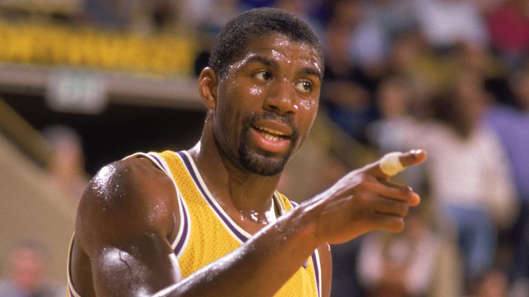 Magic Johnson was a five-time NBA champion with the Los Angeles Lakers in the 1980s