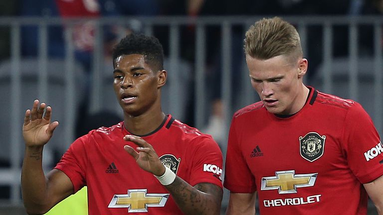 Marcus Rashford and Scott McTominay were given their debuts by Van Gaal and Mourinho respectively