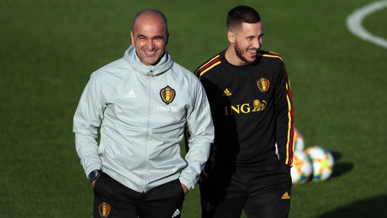 Roberto Martinez and Eden Hazard