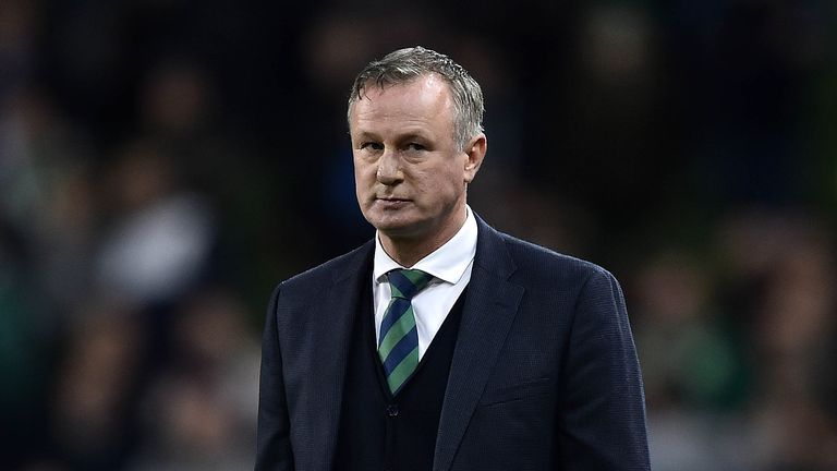 Northern Ireland manager Michael O&#39;Neill during the International friendly football game between the Republic of Ireland and Northern Ireland on November 15, 2018