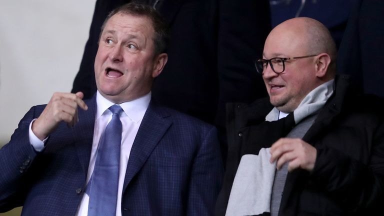 Mike Ashley pictured during Newcastle's FA Cup Fourth Round Replay with Oxford United
