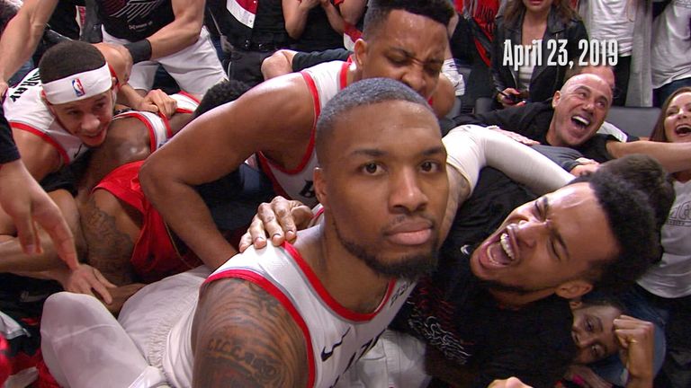 On this day last year, Damian Lillard sunk an incredible buzzer-beating three as the Portland Trail Blazers won their NBA play-off series against the Oklahoma City Thunder.