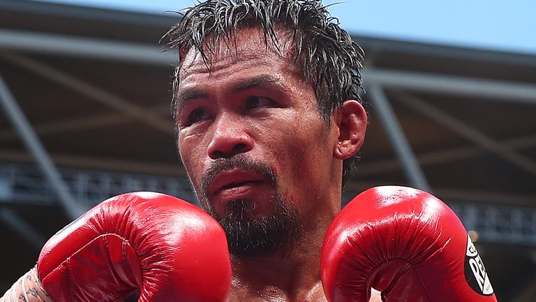 during the WBO Welterweight Title Fight between Jeff Horne of Australia and Manny Pacquiao of the Philippines at Suncorp Stadium on July 2, 2017 in Brisbane, Australia.