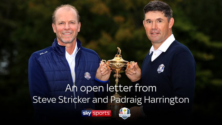 Open letter from Steve Stricker and Padraig Harrington